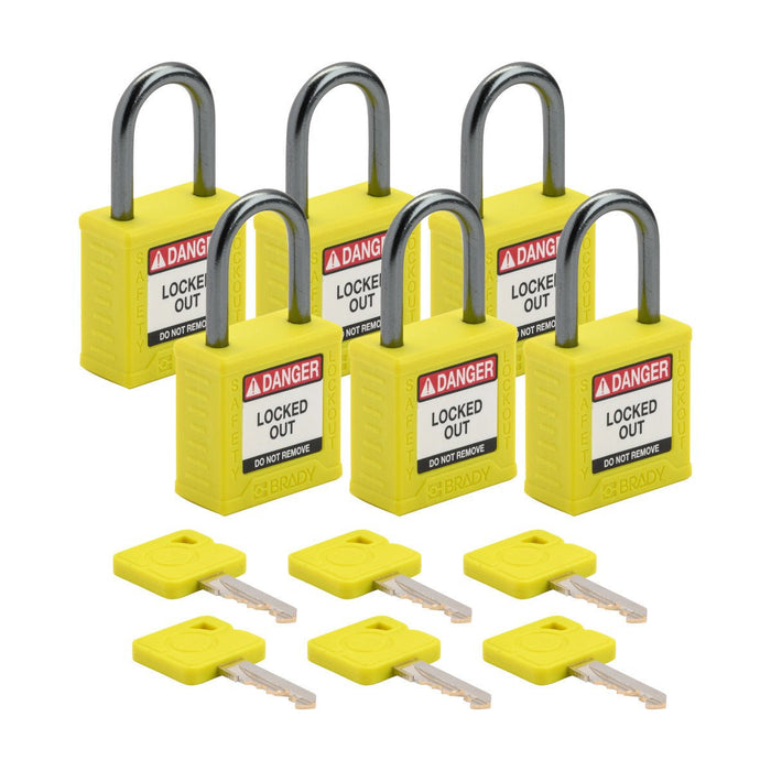 Yellow / Keyed Alike / Pack OF 6 Each