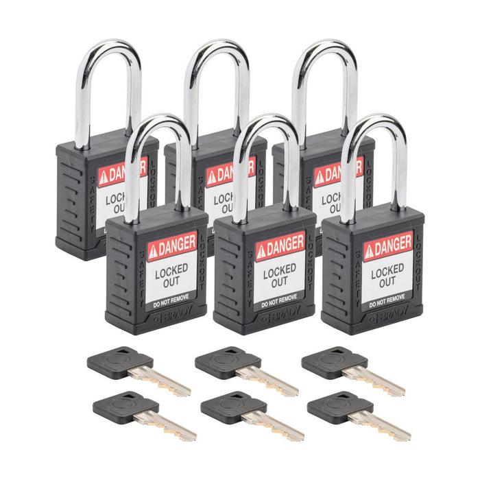 Black / Steel / Pack of 6 Each