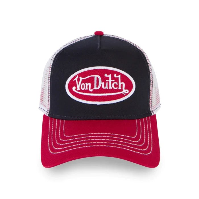 Von Dutch Navy with Red Trucker