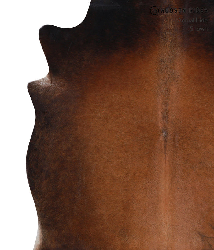 Brown with Red Cowhide Rug #A7019