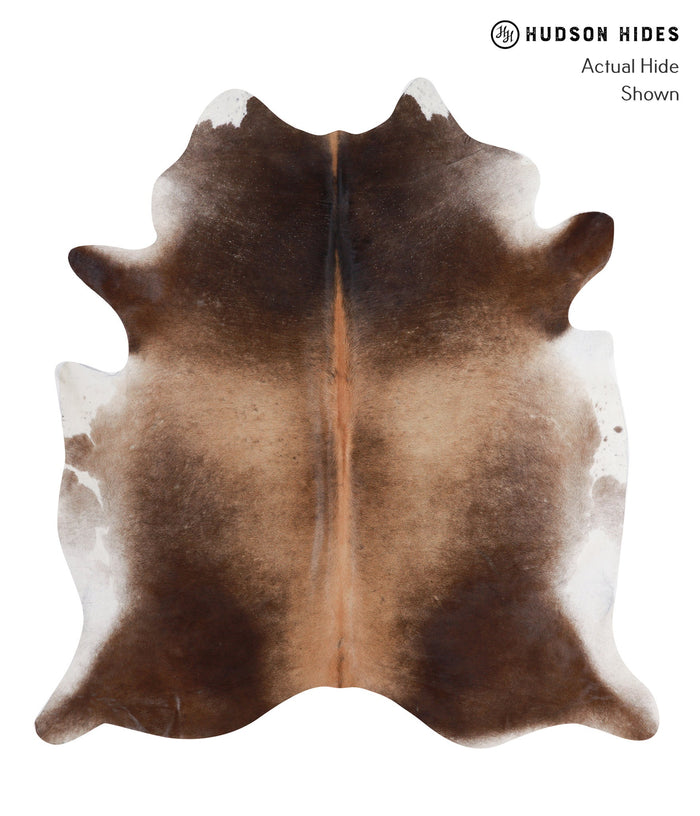 Brown with Red Cowhide Rug #A4031