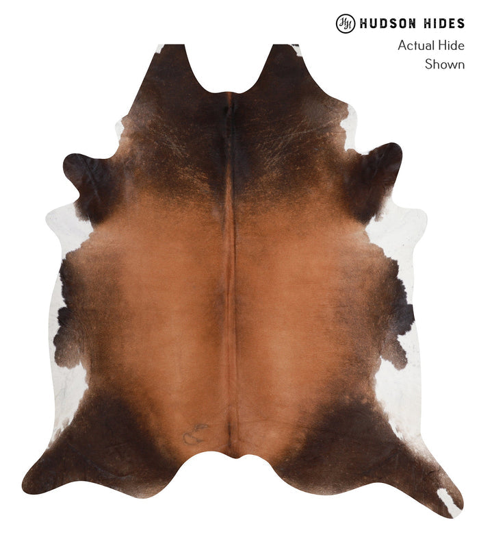 Brown with Red Cowhide Rug #A7486