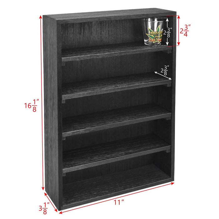 #WD5063 5-Shelf Wall-Mounted Freestanding Wooden display rack
