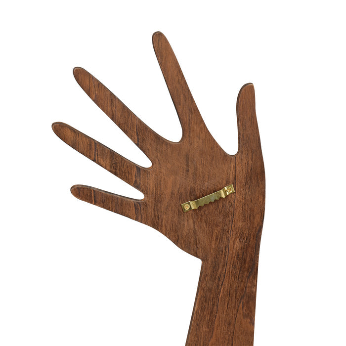 #WD610L-BRX2﻿ 2 Pcs Set Multi-Functional Wooden Hand-Shaped Jewelry Display Stand