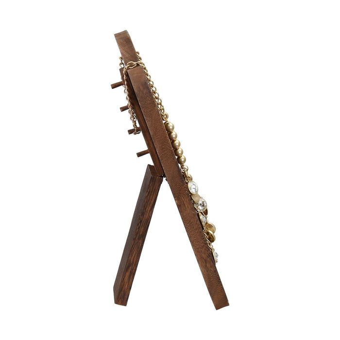 #WD67-3 Foldable Wooden Easel Necklace Display