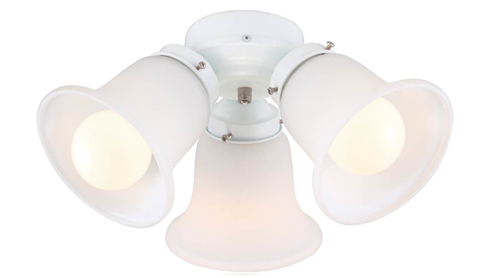 Ceiling Fan Light Kit Wind River KG400 Light Kit in White Wind River Fans
