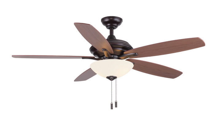 Ceiling Fan Wind River Modelo WR1426 52" Ceiling Fan in Oiled Bronze, Nickel, or Iced Gold Wind River Fans