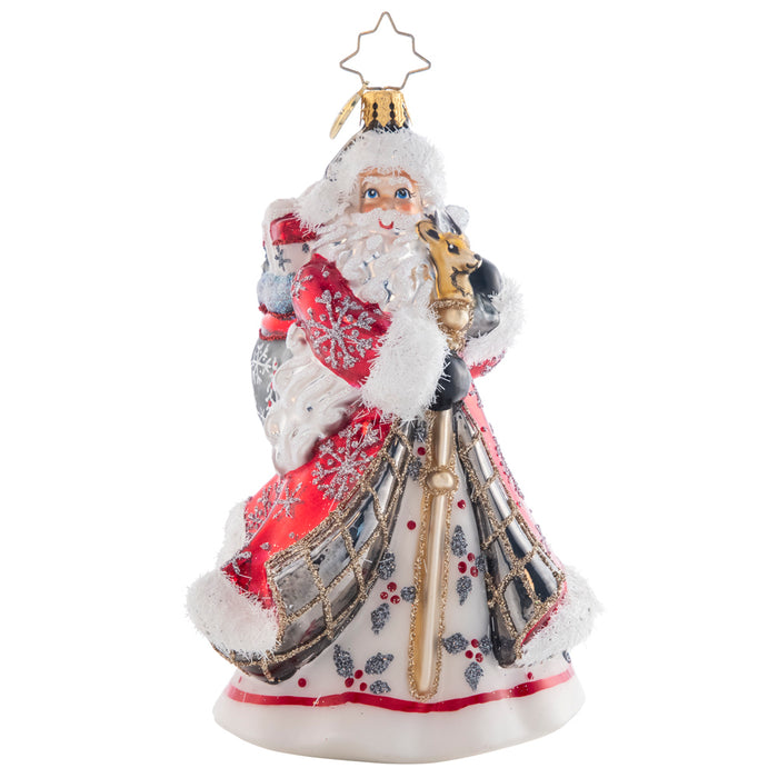 Winter Splendor Santa Ornament