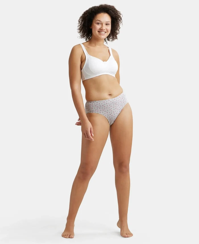 Wirefree Non Padded Super Combed Cotton Elastane Full Coverage Plus Size Bra Plush Lining Cup - White-4