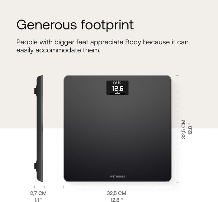 Withings Body Digital Wi-Fi Smart Scale, Black - WBS06-BLACK-ALL-INTER-Single - LL Medico