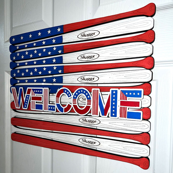 XL Baseball Bat Flag Welcome Sign
