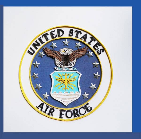 YoderDo Quilling Greeting Cards - Military Airforce US-AIRFORCE