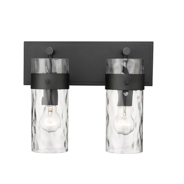 Wall Sconce / Vanity Z-Lite 3035-2V-MB Fontaine 2 Light Vanity Matte Black Z-Lite