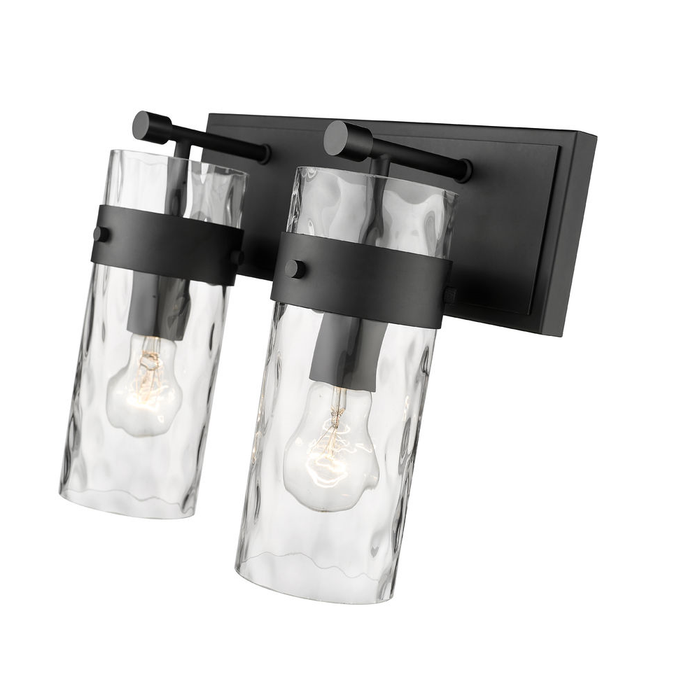 Wall Sconce / Vanity Z-Lite 3035-2V-MB Fontaine 2 Light Vanity Matte Black Z-Lite