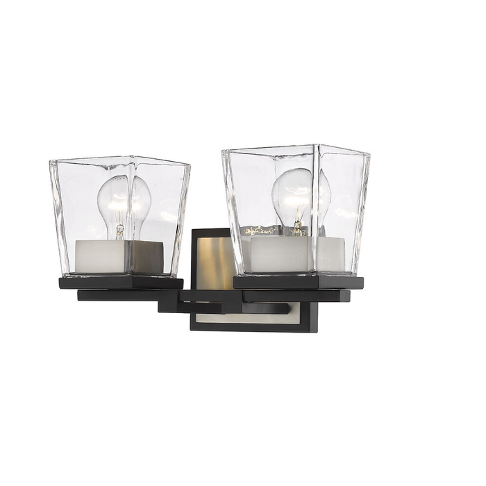 Wall Sconce / Vanity Z-Lite 475-2V-MB-BN Bleeker Street 2 Light Vanity Matte Black & Brushed Nickel Z-Lite